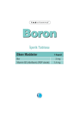 Tabvitamins Boron Bor 120 Kapsül