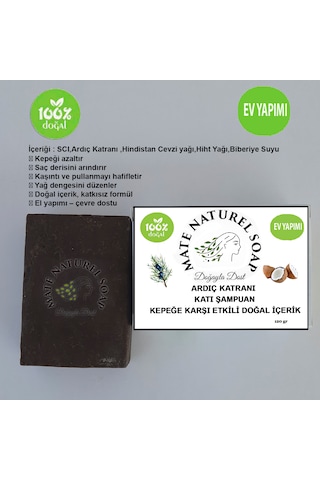 Mate Naturel Ardıç Katranı Katı Şampuan 120 G
