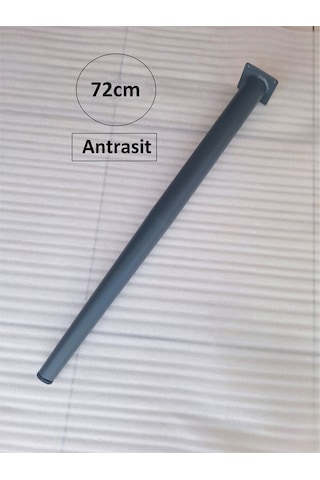 Metal Çap 5.1 CM Konik Masa Ayağı Antrasit﻿ 72 CM 4 Adet