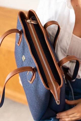 Just Polo Zincir Detaylı Yeni Sezon Kadın Omuz Çantası 234035mh Lacivert - Taba 37107395