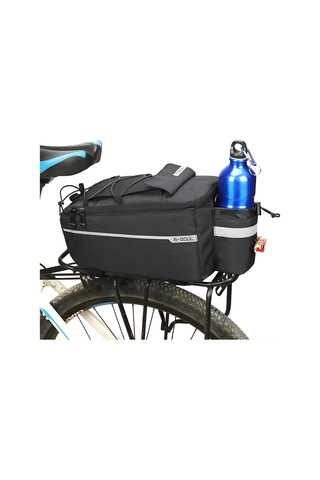 B-soul Motosiklet Bisiklet Çantası Termal Arka Bagaj Çanta Su Geçirmez Fonksiyonlu Siyah