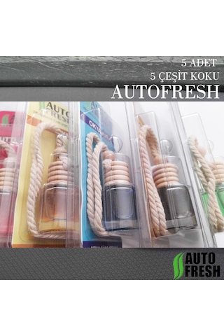 Cam Şişe Oto Araba Kokusu Ipli Dekoratif Koku