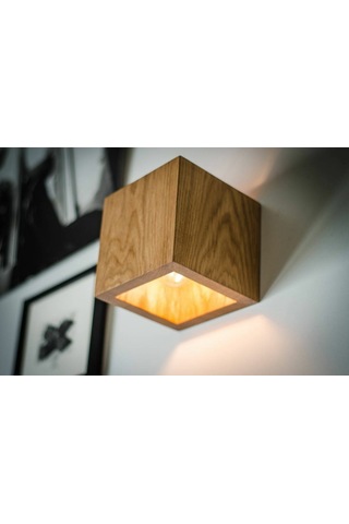 Decarthuma Yansıtma Tasarım Çift Yön Ahşap Salon Duvar Aplik Meşe