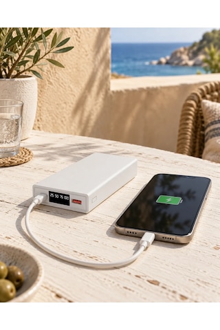 ENERX Enr-p2025dc 20.000 Mah 2.1 Amper Led Göstergeli Powerbank Siyah