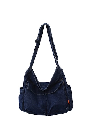 Skycity Büyük Kapasiteli Kadın Denim Çapraz Çanta - Yumuşak Poliester Astarlı, Şık Ve Konforlu Koyu Mavi