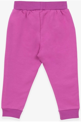 Breeze Kız Bebek Eşofman Altı Kedi Baskılı 6 Ay-2 Yaş, Lila