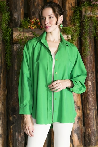Lela Pamuklu Oversize Dokuma Bayan Gömlek 6234760 Benetton