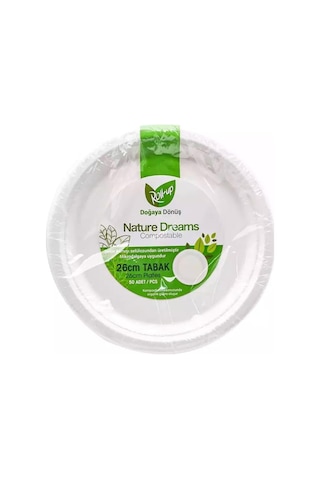 Roll-up Nature Ekolojik Karton Kağıt Tek Kullanımlık Tabak - 26 Cm. - 50 Adetlik 3 Paket Diğer