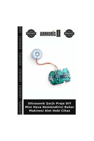 Ultrasonik Şarjlı Proje Dıy Mini Hava Nemlendirici Buhar Makinesi Alet Hobi Cihaz