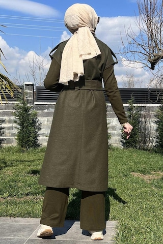 Rabia Şamlı Apoletli Haki Yelek Normal