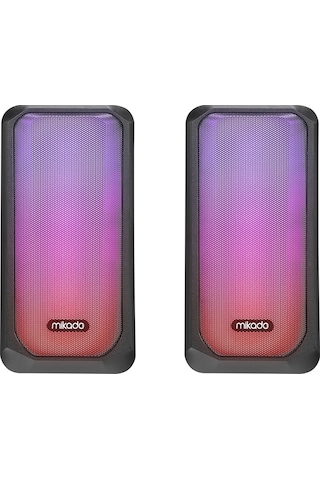 Mikado MD-356 2.0 5Wx2CH RGB Ledli Speaker Hoparlör