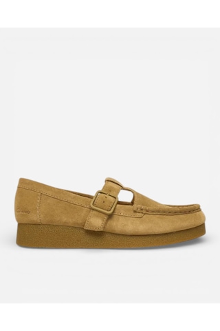 Clarks Wallabeeevobar Dark Sand Suede Kadın Bej Günlük Ayakkabı 26183152