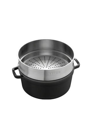 Staub La Cocotte Döküm Tencere Buharlı Pişirici ile Siyah 26 CM
