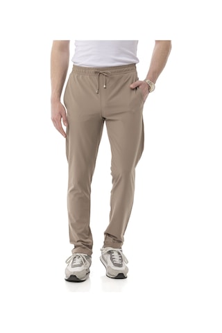 Monox Erkek Slim Fit Likralı Jogger Pantolon Bej
