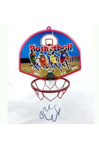 Büyük Boy Fileli Basketbol Potası ve Topu 45x35cm Pota Sportif Oy