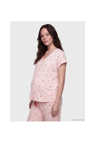 Lcw Dream Pembe V Yaka Desenli Kadın Pijama Takım