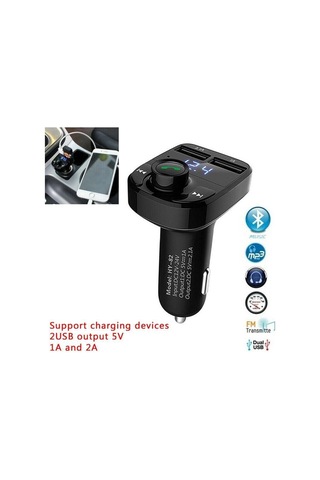 Delux Serisi Yenilik Oynatıcı Cihaz Transmitter Bt Usb Mp3 Micro Sd Kart X8 Siyah