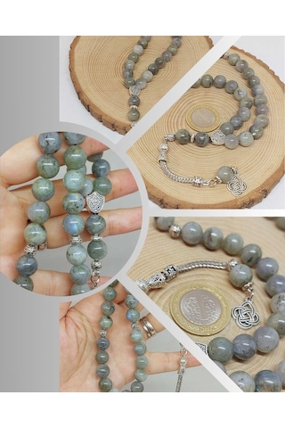Yasamtohumu Labradorit Taşı 33lük Tesbih 10mm 9300 Çok Renkli