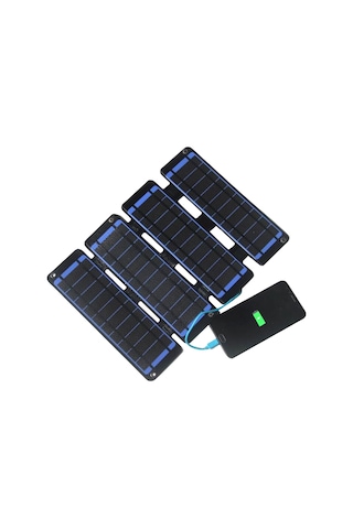 13w 5v Katlanabilir Güneş Paneli Taşınabilir Güneş Enerjisi Monokristal Silikon Güneş Şarj Aleti Mini Yüksek Verimli Güneş Modülü Çift Usb Çıkışı İle