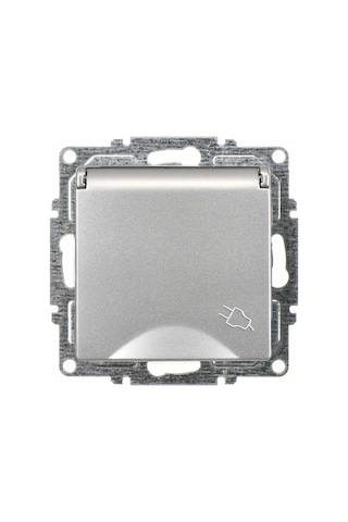 Günsan Visage Gümüş Kapaklı Topraklı Priz Mekanizma