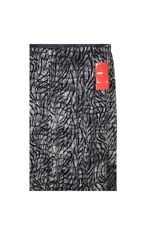 Hesna Kadın Ecem Battal Beden 8 Parça Lastikli Gri Etek D46 Siyah