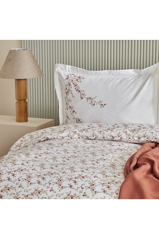Karaca Home Mizu %100 Pamuk Çift Kişilik Nevresim Takımı + Pike Krem