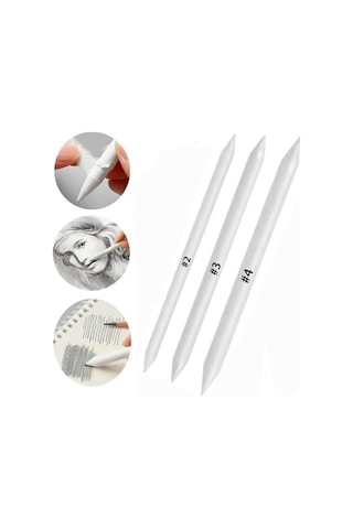 Artlantis Pastel Dağıtıcı Gölgelendirme Kalemi 3 Lü 1 Paket Kaynaştırma Kalemi Kara Kalem Dağıtıcı Kalem Ka