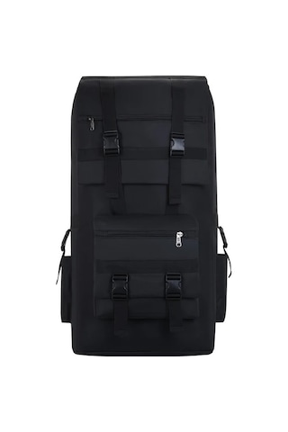 Dashanshop 120l Büyük Kapasiteli Siyah 31.1x15.75x10.63inch Sırt Çantası Dayanıklı Polyester Ayarlanabilir Kayışlar Çok Bölmeli Kampçılık Gezi Altın
