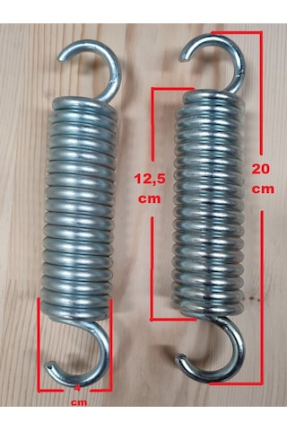 7 Mm Çelik Çiftli Salıncak Yayı - Ekstra Uzun - 17 Boğum - 20 Cm