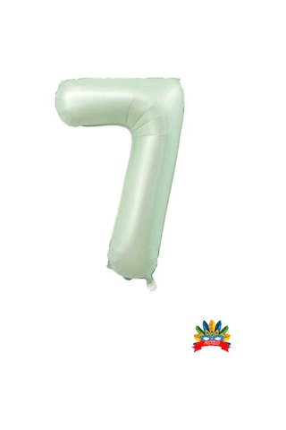 Folyo Rakam Balon Retro Yeşil 34 İnc 76 Cm Helyum Gazı Uyumlu 7