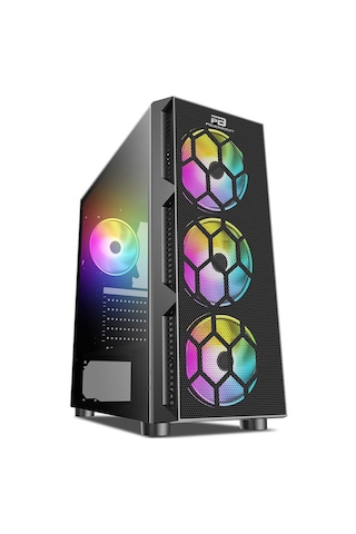 PowerBoost VK-D501M 650W 80+ USB 3.0 ATX Mesh Single Ring Rainbow Bilgisayar Kasası