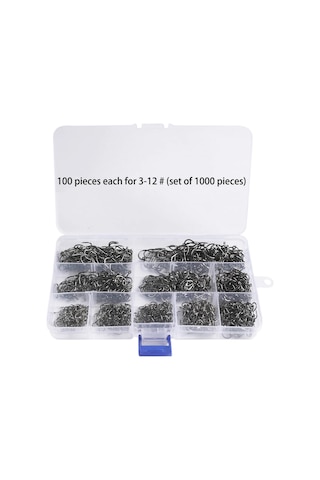 1000 Parça Kutulu Balık Oltası Seti Yüksek Karbon Çelik Balıkçılık Araçlar