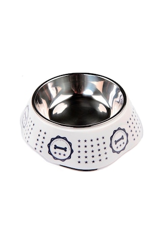 Bobo BO-3134H(A5) Kemik Desenli Melamin Kaplı Köpek Mama Kabı 150 ML