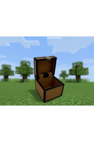Minecraft Sandık Dekoratif Kutu - Masaüstü Saklama Ve Düzenleyici Kutu