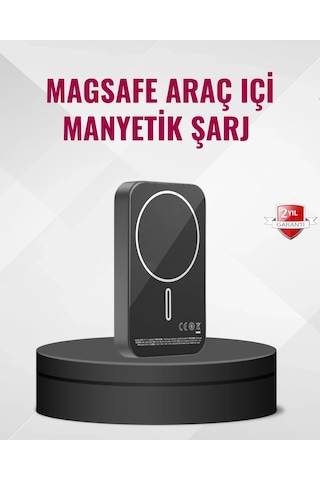 Magsafe Araç Telefon Tutucu 15w Hızlı Şarj Type-c Girişli Çok Renkli