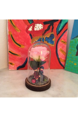 Genç Sevgililer Mika Fanus Teraryum Detaylı Dekoratif Biblo