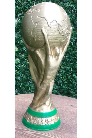 Fifa Dünya Kupası 25 Cm 3d Renkli Baskı World Cup Altın