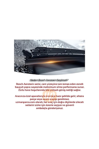Chery Tiggo 8 Pro 2023-2025 Muz Tipi Aerotwin Ön Silecek Takımı Bosch