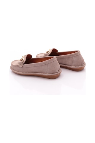 Dgn E224 Kadin Loafer Ayakkabi Bej Süet