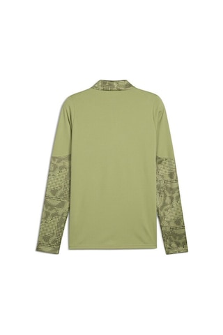 Puma Teamcup Training 1/4 Zip Top Erkek Futbol Antrenman Uzun Kollu Tişört 65916440 Yeşil Yeşil