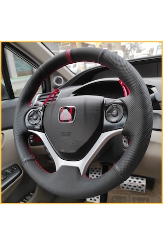 Honda Civic Fb7 Araca Özel Direksiyon Kılıfı Otomatik F1 Araçlarına Uyumlu
