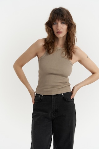 Mai Collection Mai Studios Co. Bone Haki Yıkamalı Fitilli Crop Haki