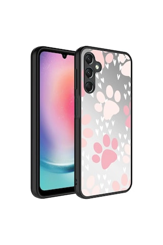 Samsung Uyumlu Galaxy A14 Kılıf Aynalı Desenli Kamera Korumalı Parlak Zore Mirror Kapak Pati