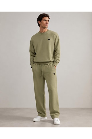Stormwear Erkek Oversize Bisiklet Yaka Sweatshirt Bol Paça Eşofman Takımı - Yumuşak Doku Wide Leg İkili Takım Açık Haki Stormwear Erkek Oversize Bisiklet Yaka Sweatshirt Bol Paça Eşofman Takımı - Yumuşak Doku Wide Leg İkili Takım Açık Haki