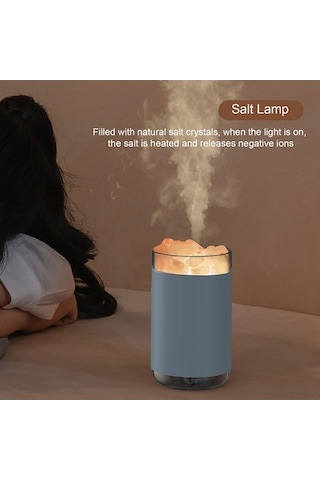 Novahub Renkli Usb Nemlendirici Ve Tuz Lambası - 260ml, 8 Saat Süreyle, Beyaz/pembe/mavi