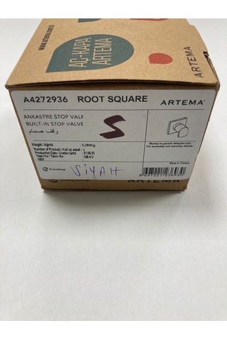 VitrA Loop R 7400680 Siyah Kumanda Paneli & Ankastre Stop Valf Siyah