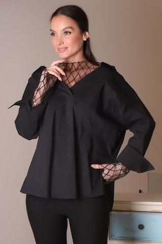 Ayhan Tül Detaylı Gömlek 25krb50284 Siyah