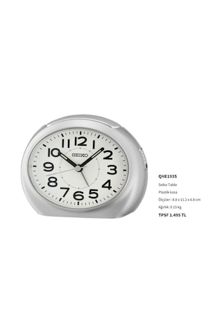 Seiko Clocks Qhe193s Alarmlı Sessiz Akar Saniyeli Uyku Modlu Masa Saati Çok Renkli
