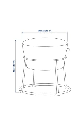 Puf, Sarı Ayak Uzatma Tabureleri Yuvarlak Model