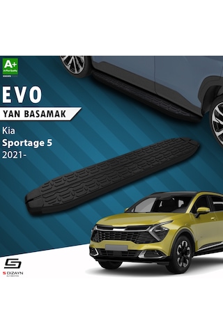 S-dizayn Kia Sportage 5 Evo Siyah Yan Basamak 173 Cm 2021 Üzeri